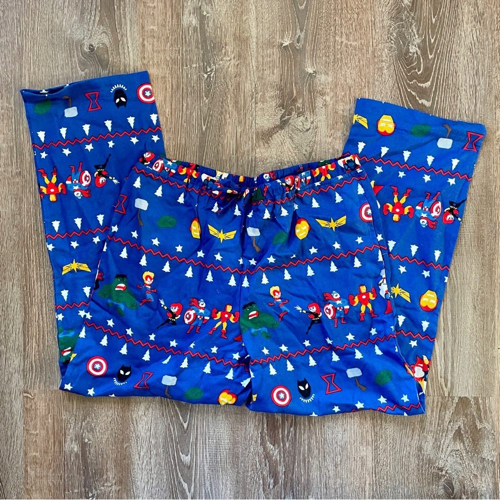 Marvel Hanna Andersson Blue Superhero Pajama Bottoms Cotton